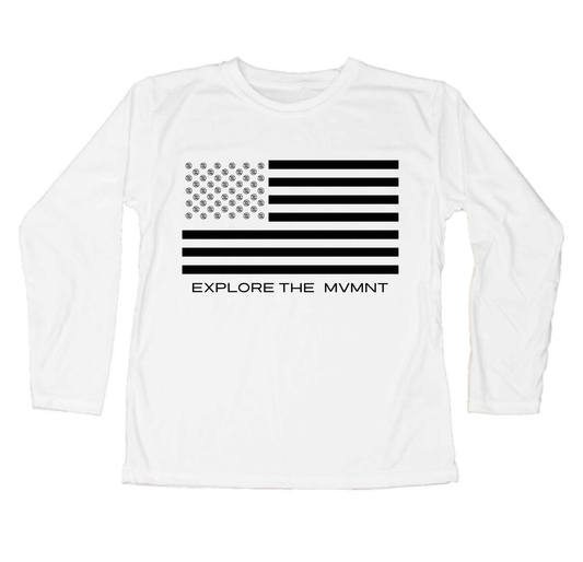 Kids American Flag Performance Sun Shirt